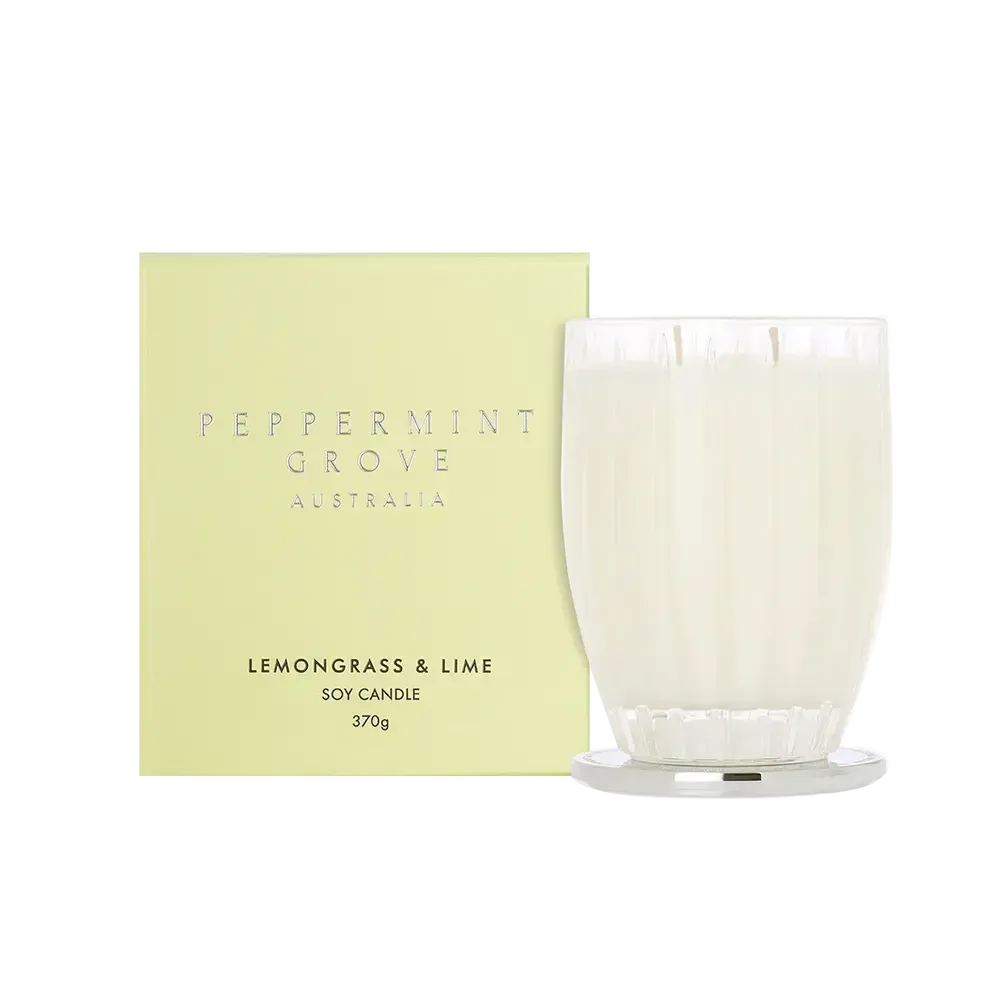 Lemongrass and Lime Candle 370g by Peppermint Grove-Candles2go