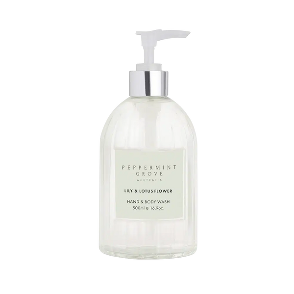 Lily and Lotus Flower Hand & Body Wash 500ml Peppermint Grove-Candles2go