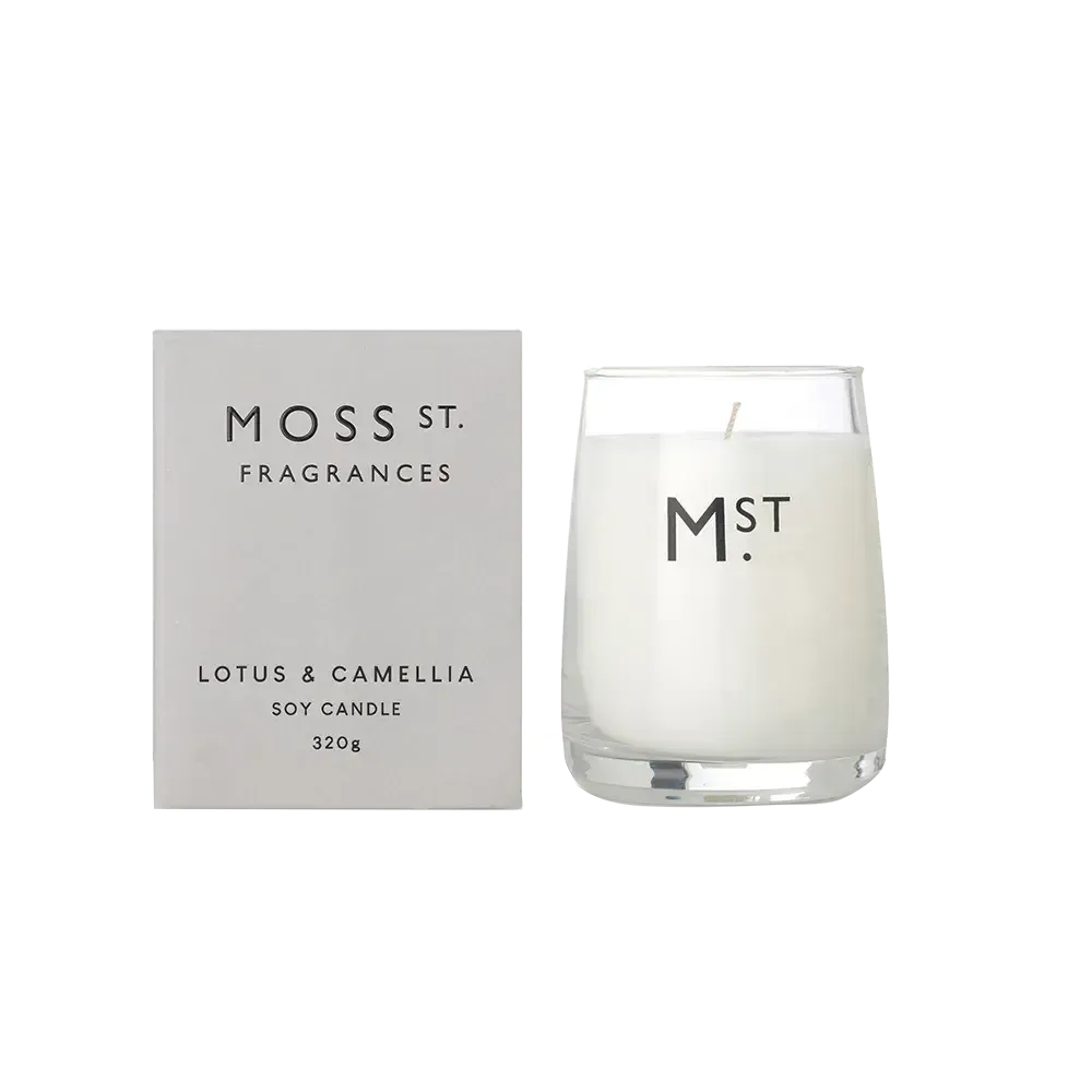 Lotus and Camelia 320g Candle by Moss St Fragrances-Candles2go