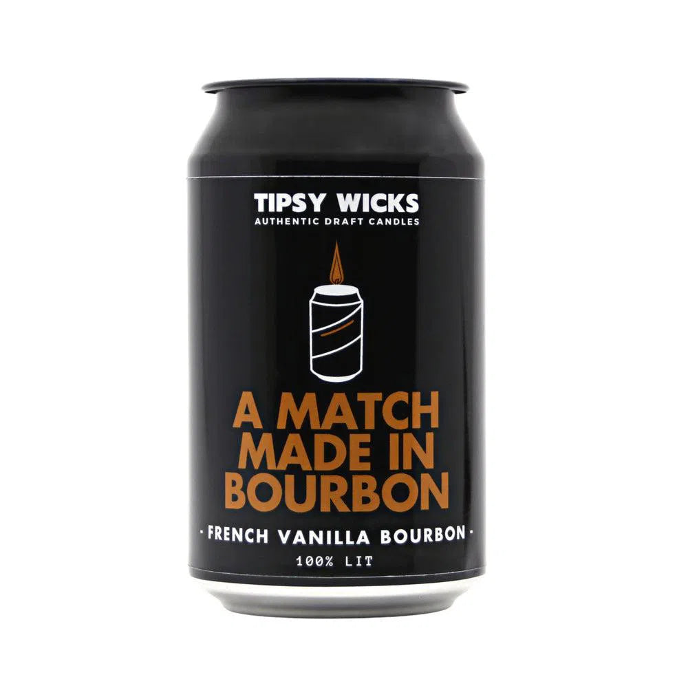 Match Made in Bourbon Candles in a Can 300g by Tipsy Wicks-Candles2go