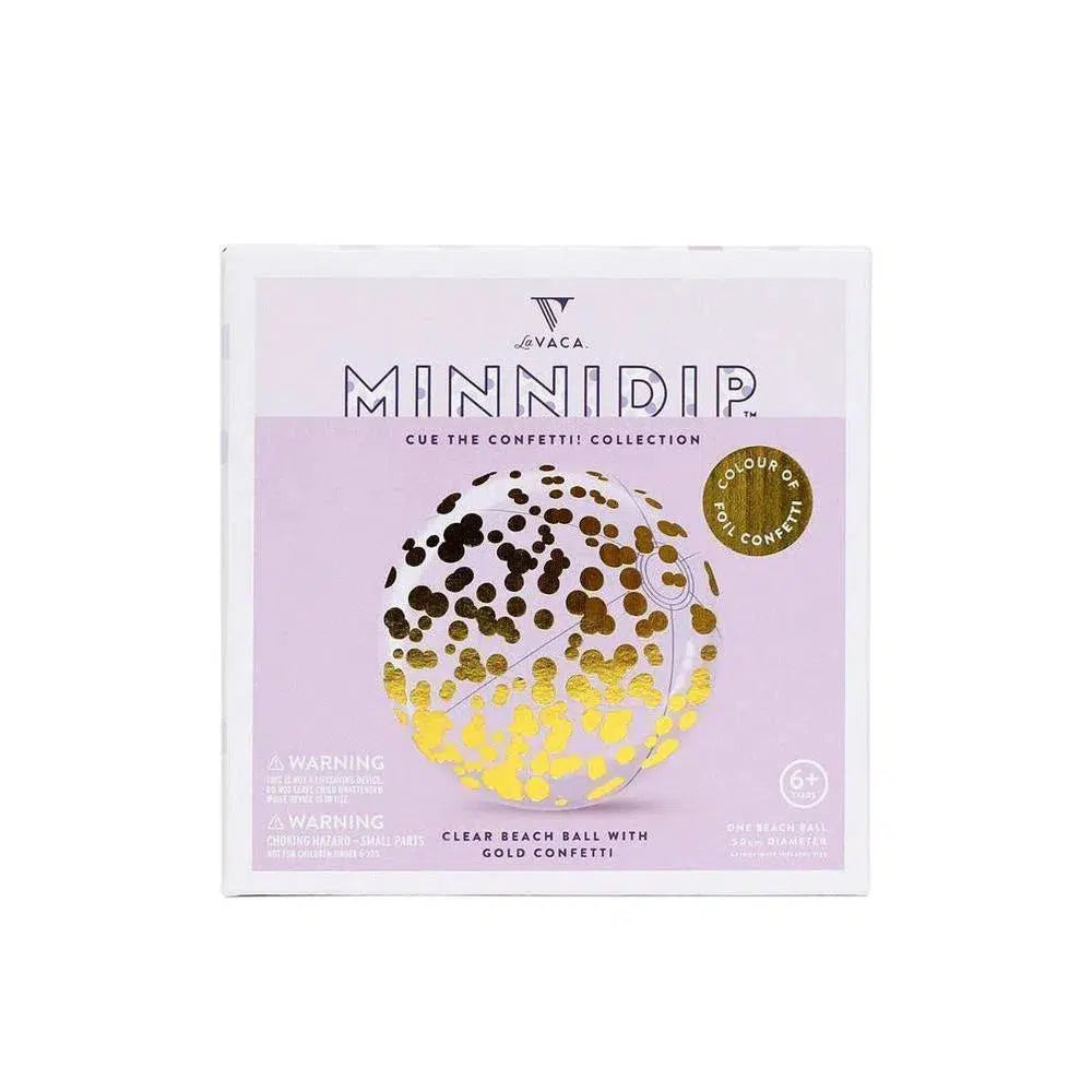 Minnidip Minnidip Gold Confetti Beach Ball-Candles2go