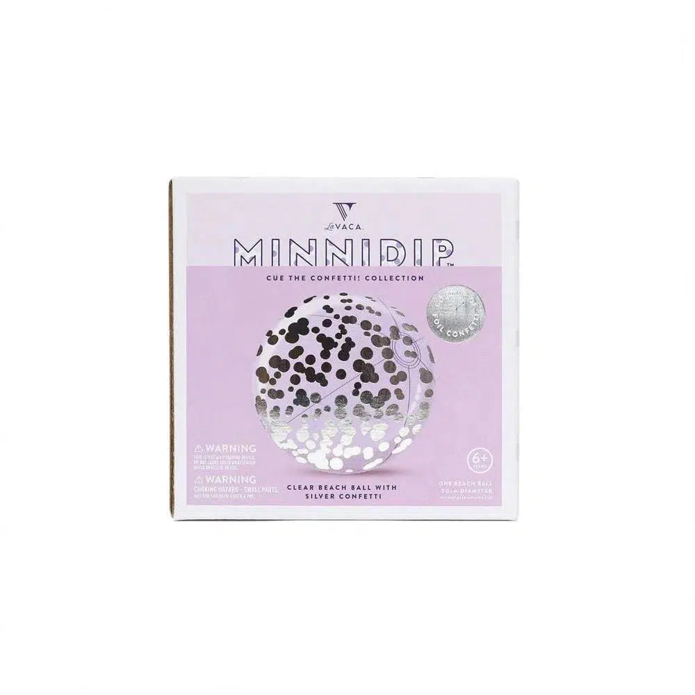 Minnidip Silver Confetti Beach Ball-Candles2go