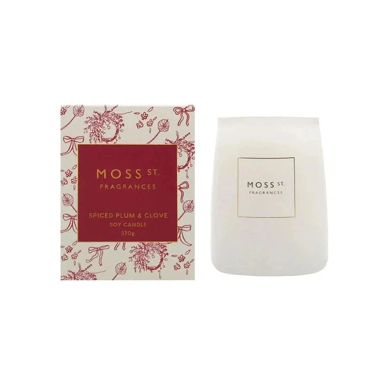 Moss St Fragrances Spiced Plum & Clove Candle 370g Limited Edition Christmas 2024-Candles2go