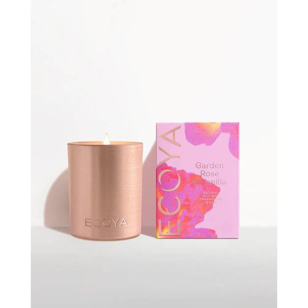 Mother's Day Garden Rose & Vanilla Limited Edition 400g Candle by Ecoya-Candles2go
