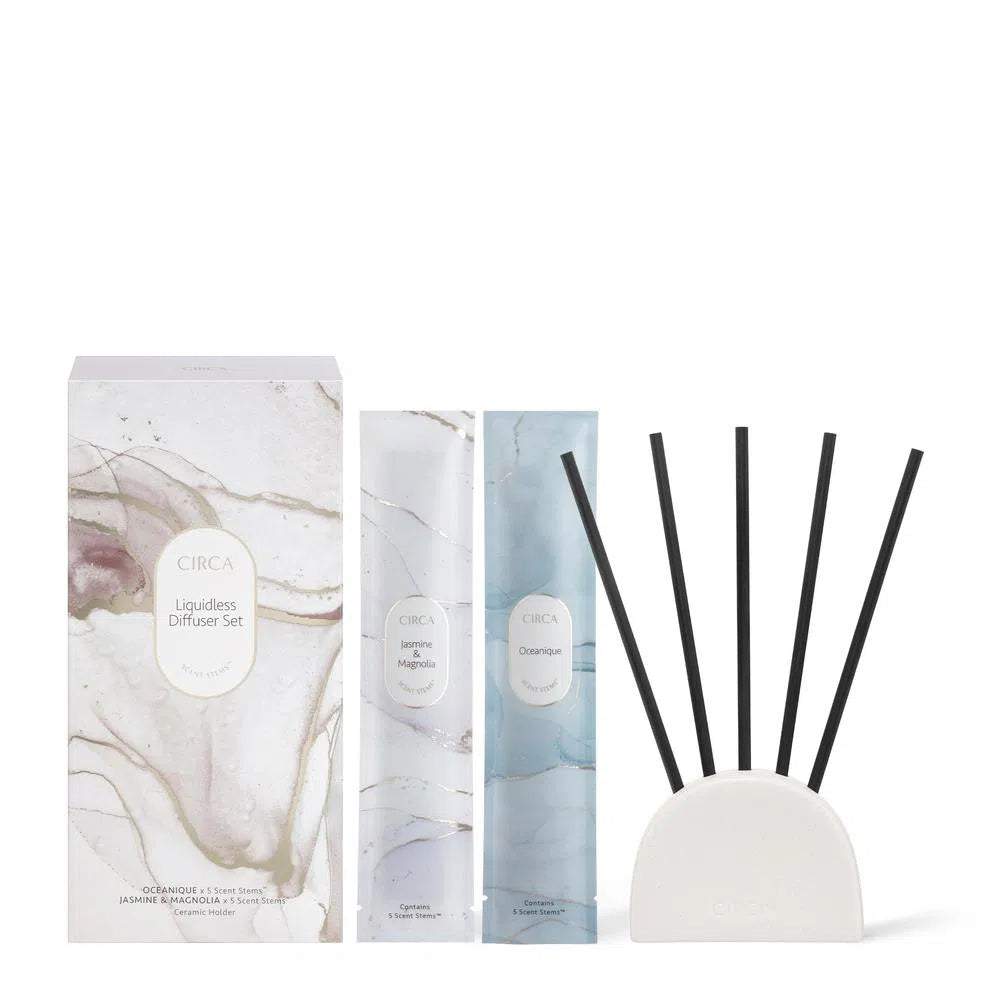 Oceanique and Jasmine and Magnolia Liquidless Diffuser Duo by Circa-Candles2go