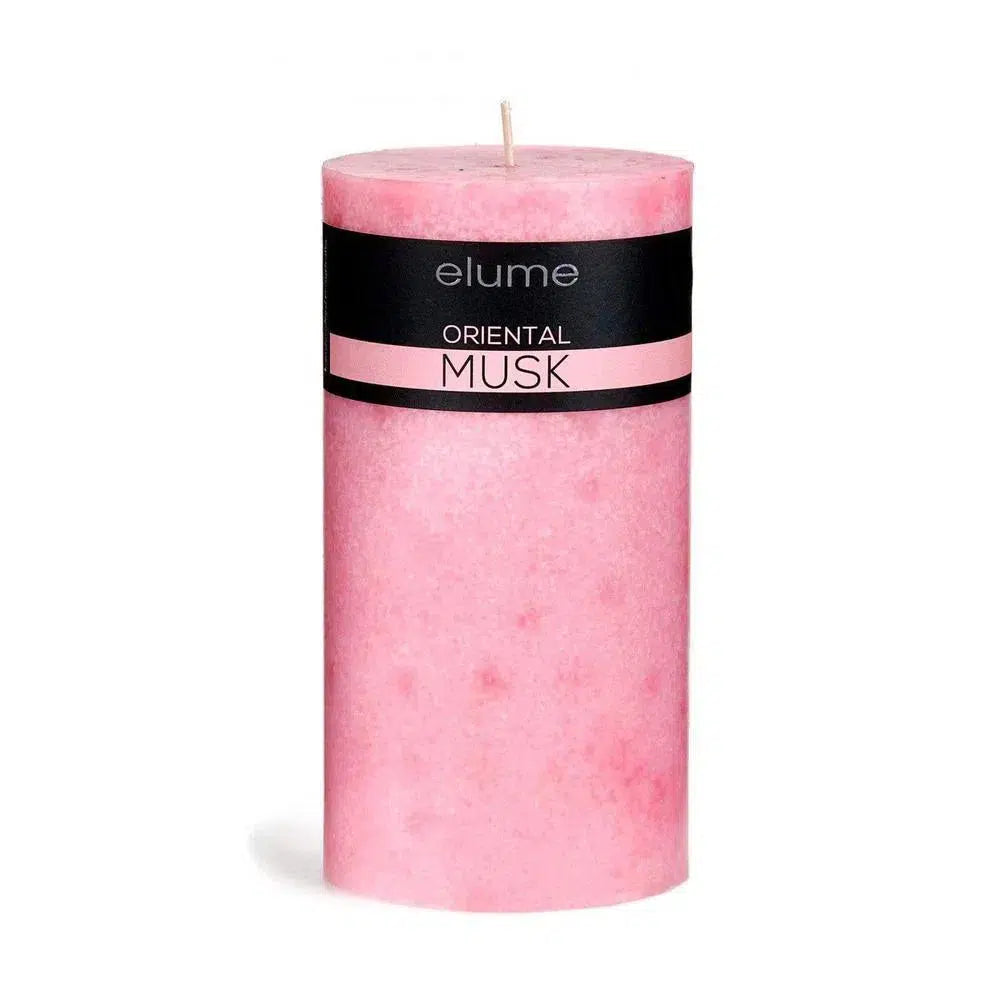 Oriental Musk Round 10 x 10cm Pillar Candle by Elume-Candles2go