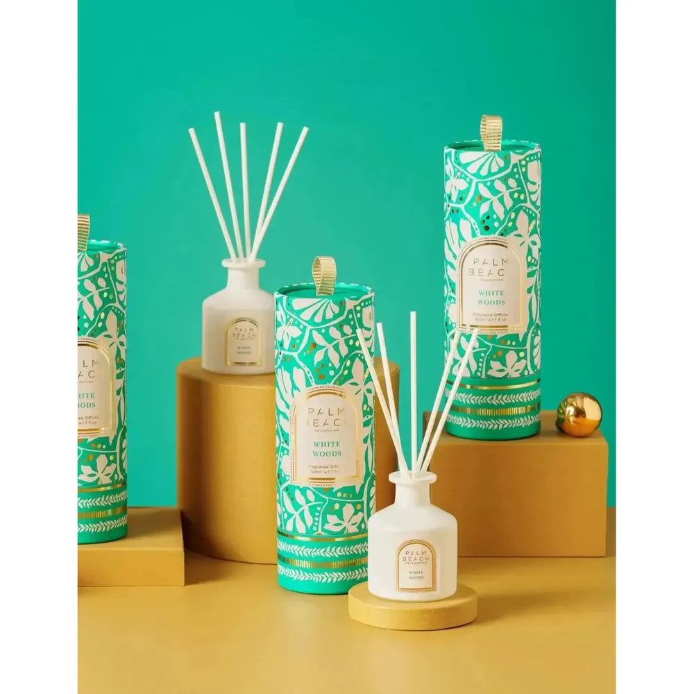 Palm Beach Limited Edition Christmas Mini Diffuser White Woods 50ml-Candles2go