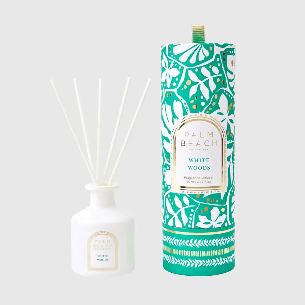 Palm Beach Limited Edition Christmas Mini Diffuser White Woods 50ml-Candles2go