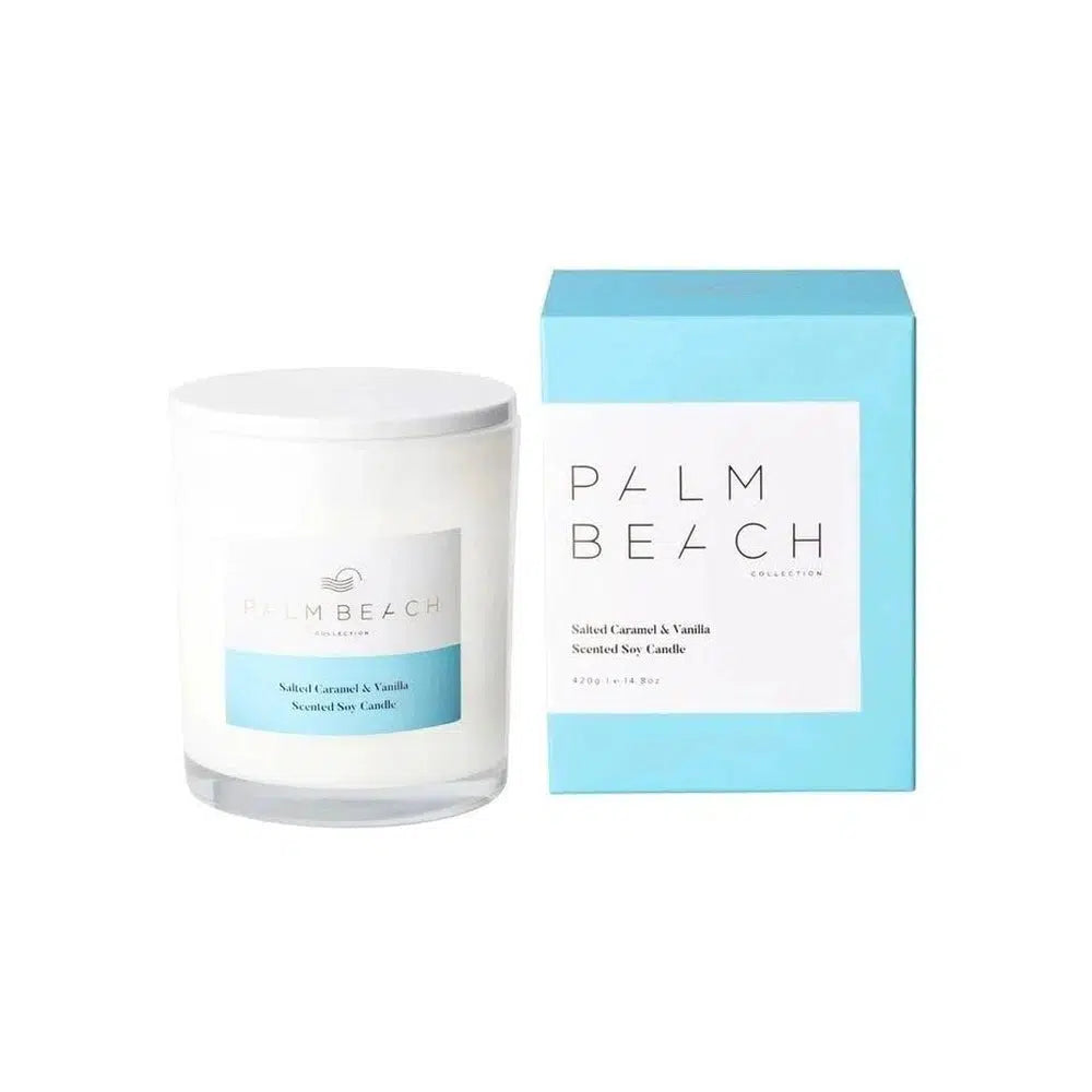 Palm Beach Salted Caramel & Vanilla Candle 420g-Candles2go