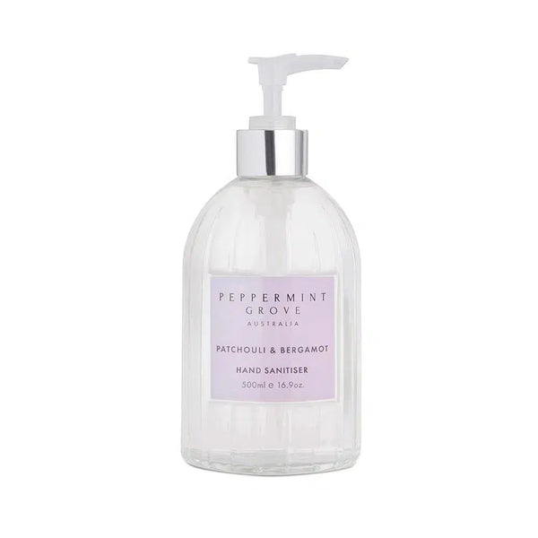Patchouli & Bergamot Hand Sanitizer 500ml by Peppermint Grove-Candles2go