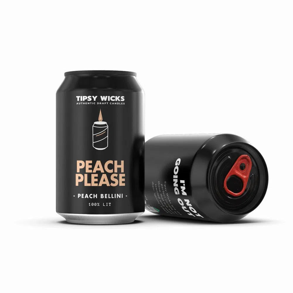 Peach Please Candles in a Can 300g by Tipsy Wicks-Candles2go