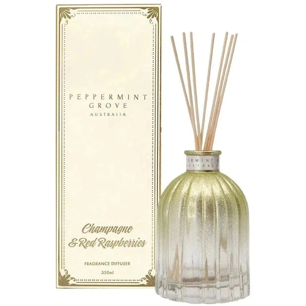 Peppermint Grove Champagne & Red Raspberries 350ml Limited Edition Christmas-Candles2go