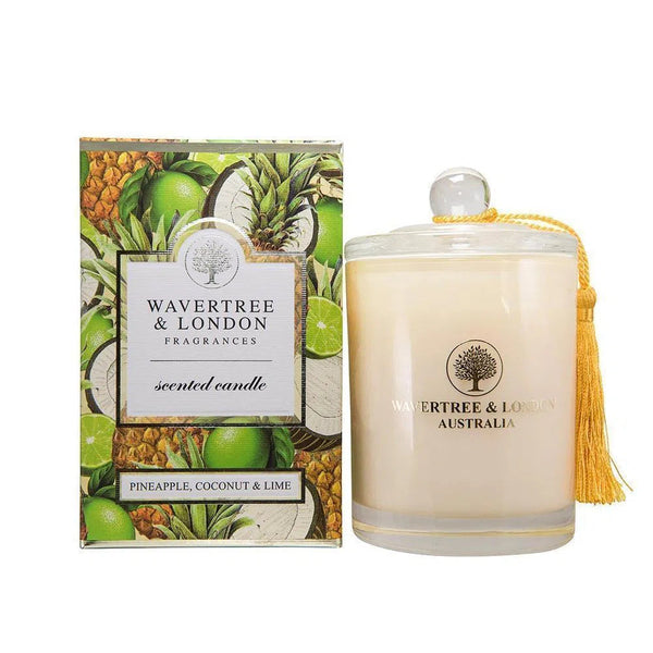 Pineapple, Coconut and Lime Candle 330g by Wavertree and London Australia-Candles2go