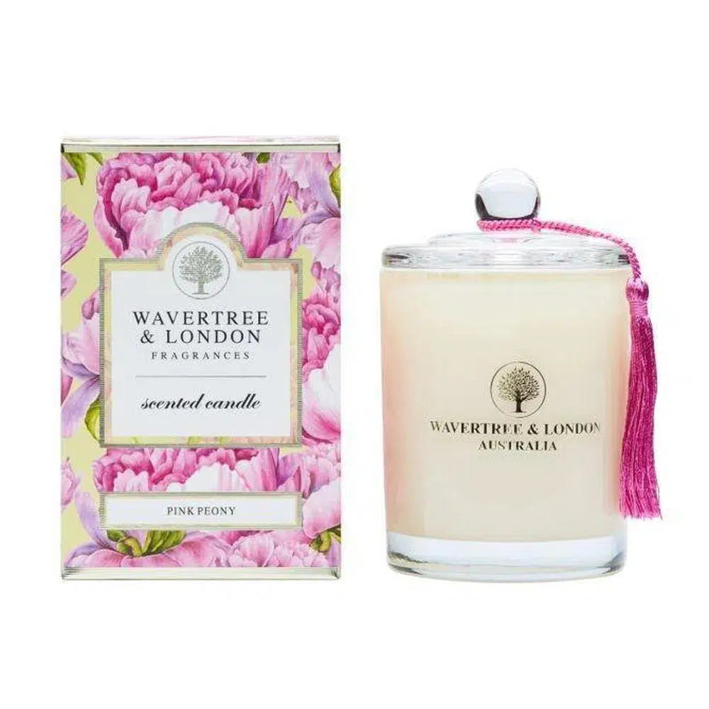 Pink Peony Candle 330g by Wavertree and London Australia-Candles2go