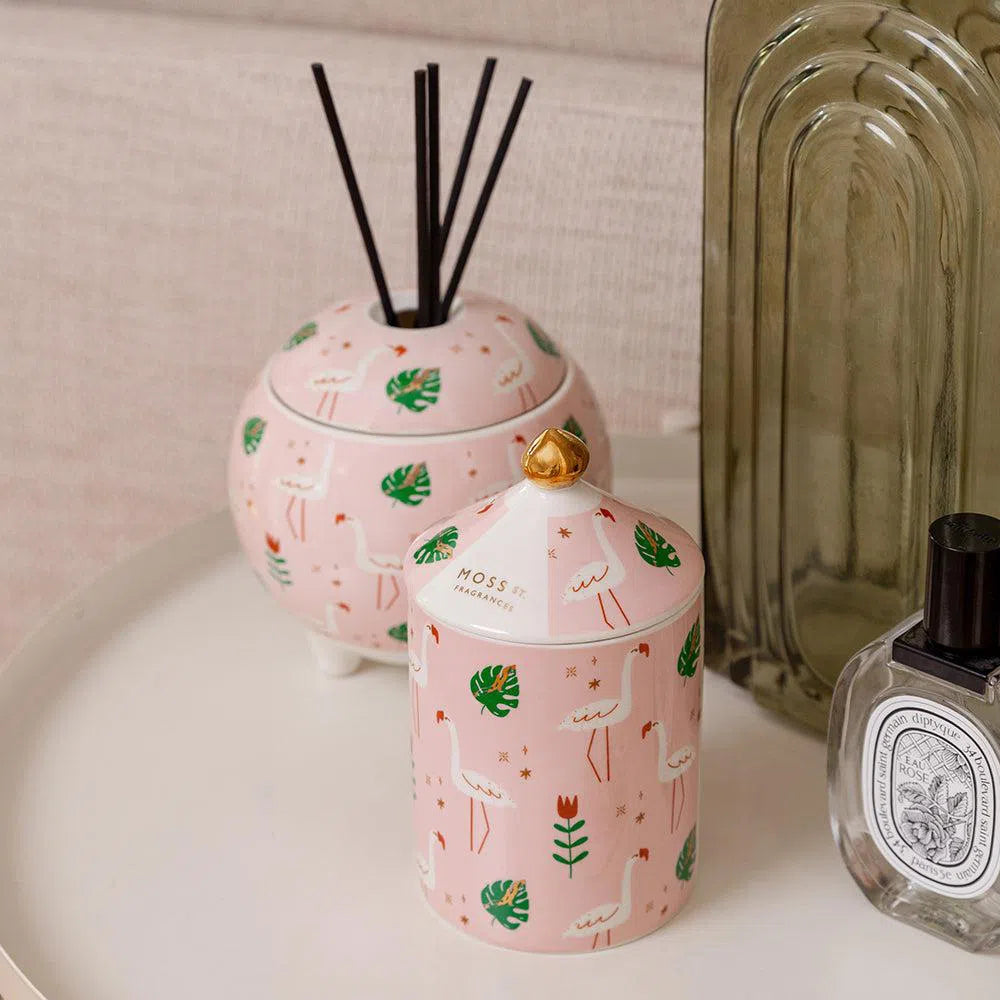 Pink Sugar 350ml Ceramic Reed Diffuser by Moss St Fragrances-Candles2go