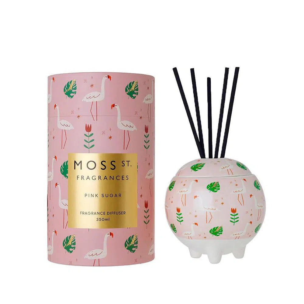 Pink Sugar 350ml Ceramic Reed Diffuser by Moss St Fragrances-Candles2go