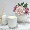Planter Pot Ceramic in White Australian Native Collection Clearance