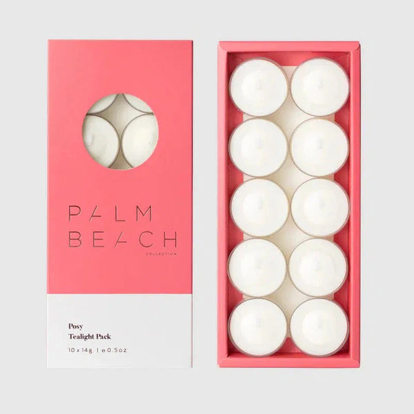 Posy Pack of 10 Tealight Candles by Palm Beach-Candles2go