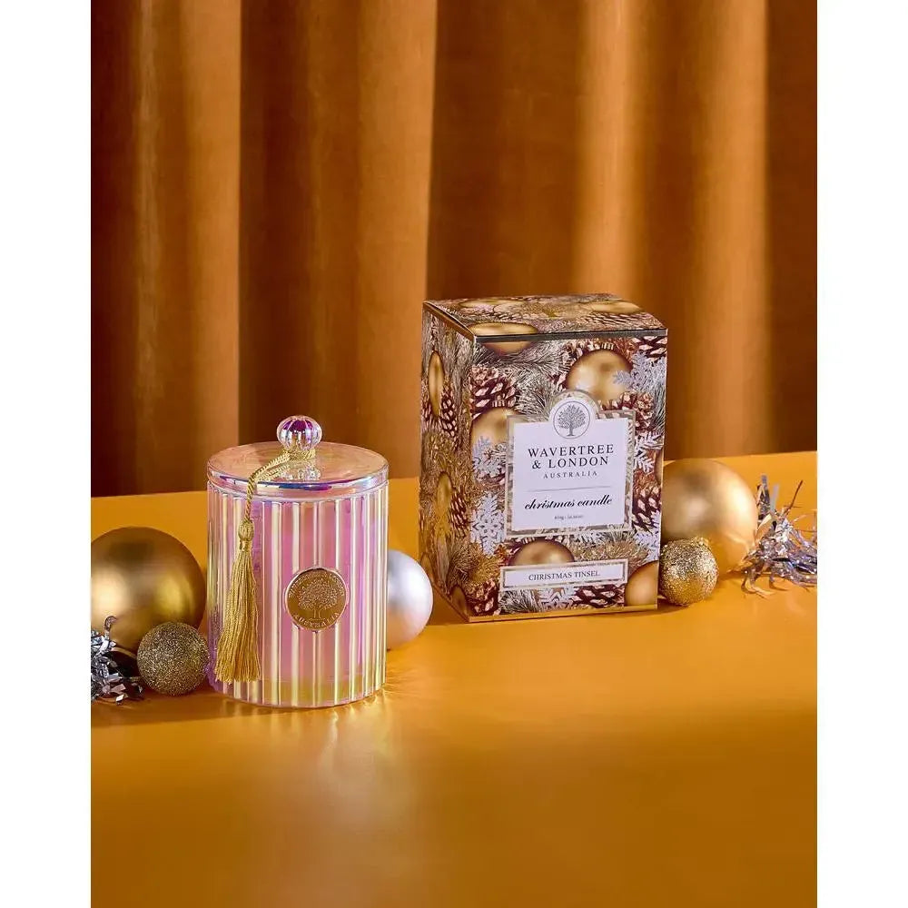 Pre Order Only - Christmas Limited Edition Wavertree & London Christmas Tinsel 410g Candle 2025-Candles2go