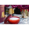 Round Art Deco Rose Oud Candle Burgundy By Cote Noire GML30007
