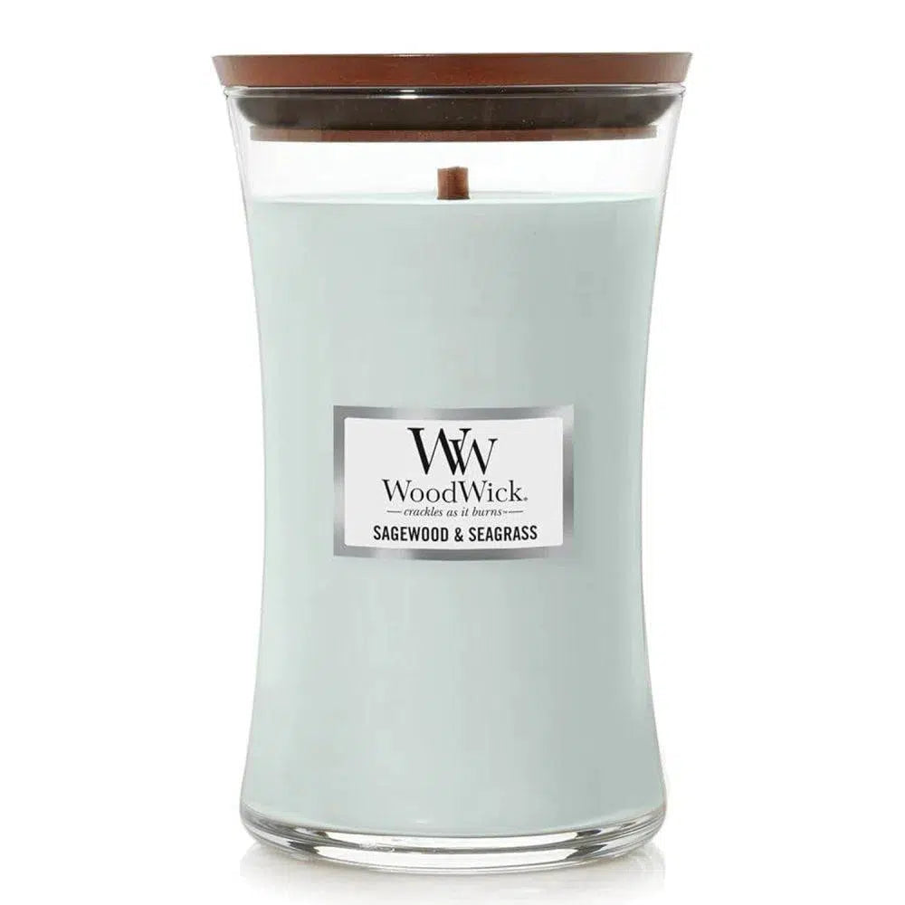 Sagewood and Seagrass 609g Candle by Woodwick-Candles2go