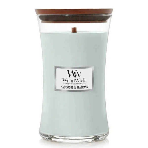 Sagewood and Seagrass 609g Candle by Woodwick-Candles2go