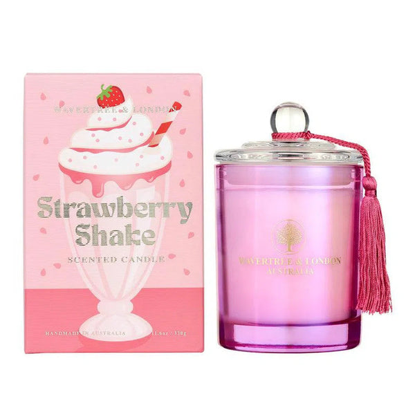 Strawberry Shake Candle 330g by Wavertree and London Australia-Candles2go