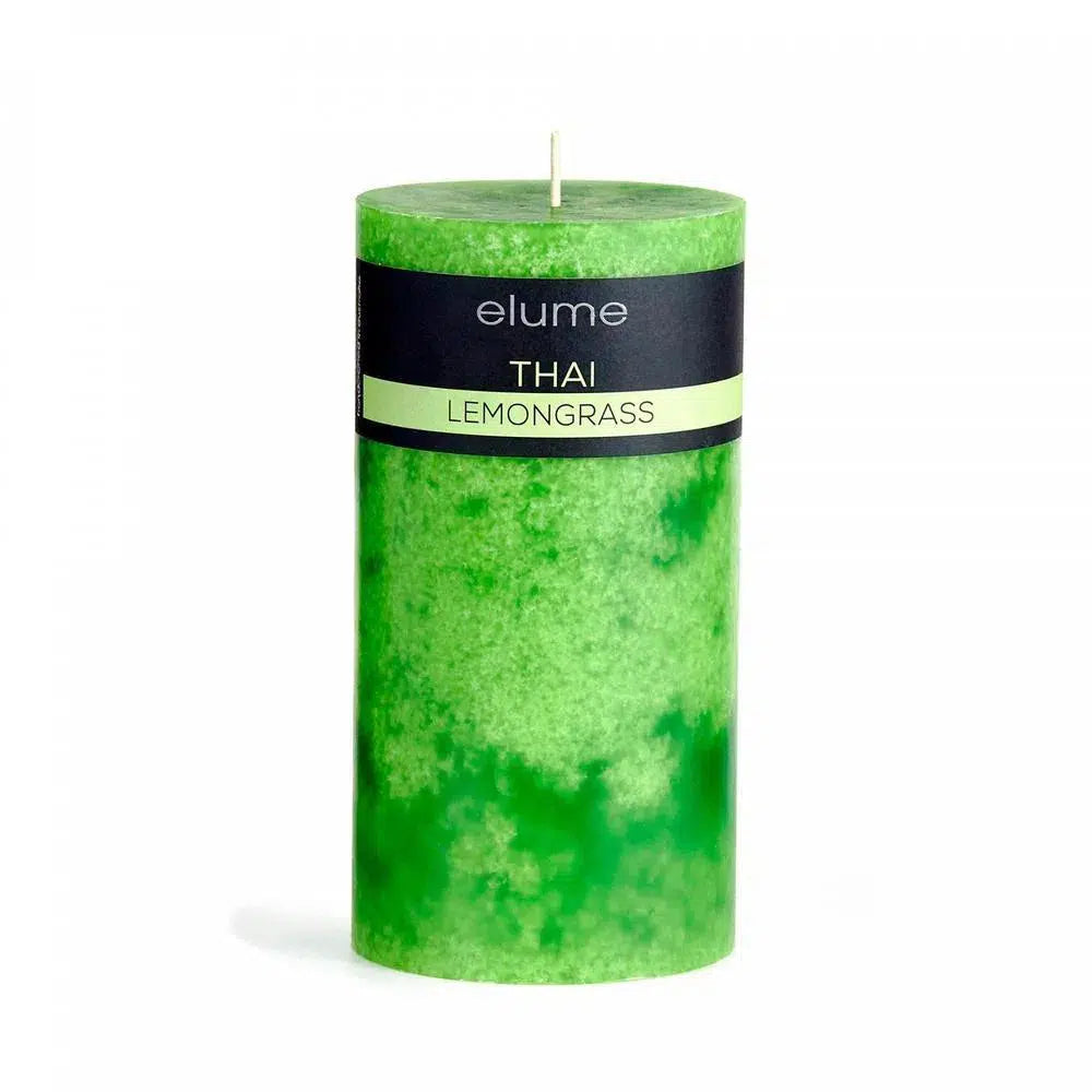Thai Lemongrass Round 10 x 20cm Pillar Candle by Elume-Candles2go