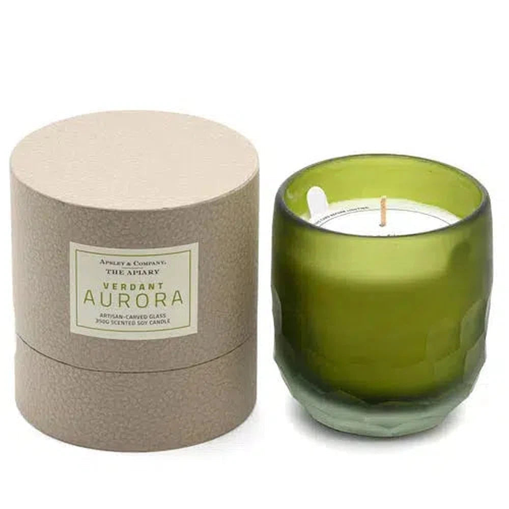 The Apiary Verdant Aurora Green 350g Luxury Candle by Apsley & Co-Candles2go
