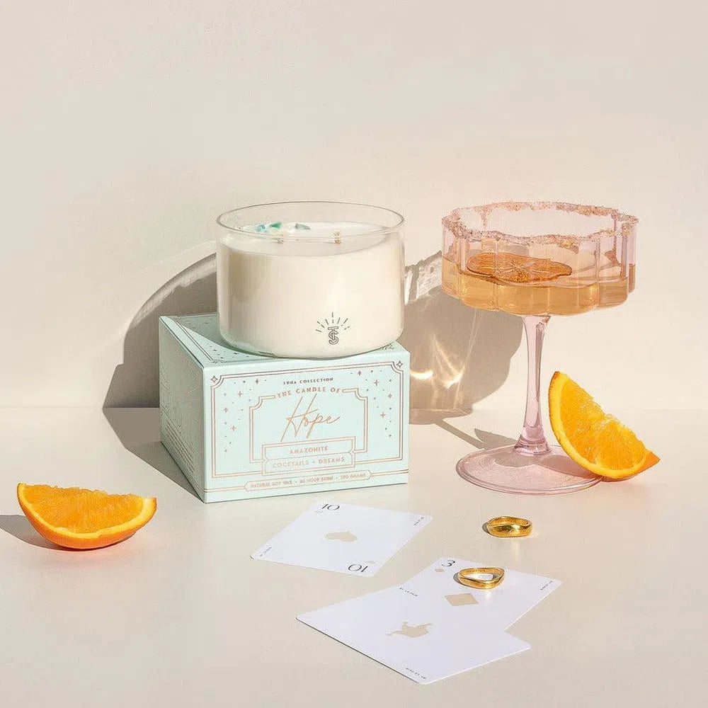 Three Suns Limited Edition Hope 380g Crystal Candle Cocktails & Dreams-Candles2go