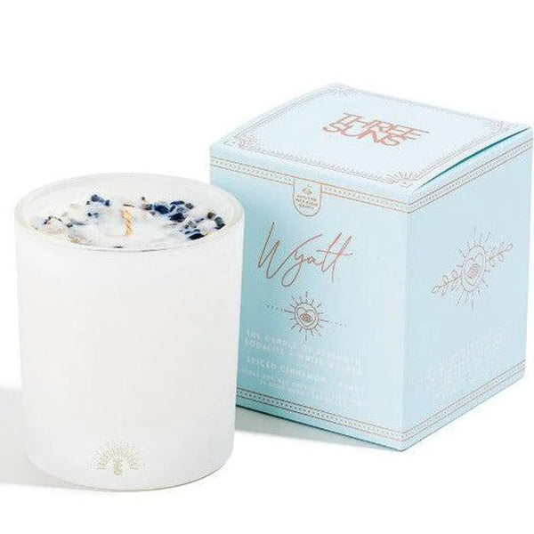 Three Suns Wyatt 285g Crystal Candle Spiced Cinnamon & Pear-Candles2go