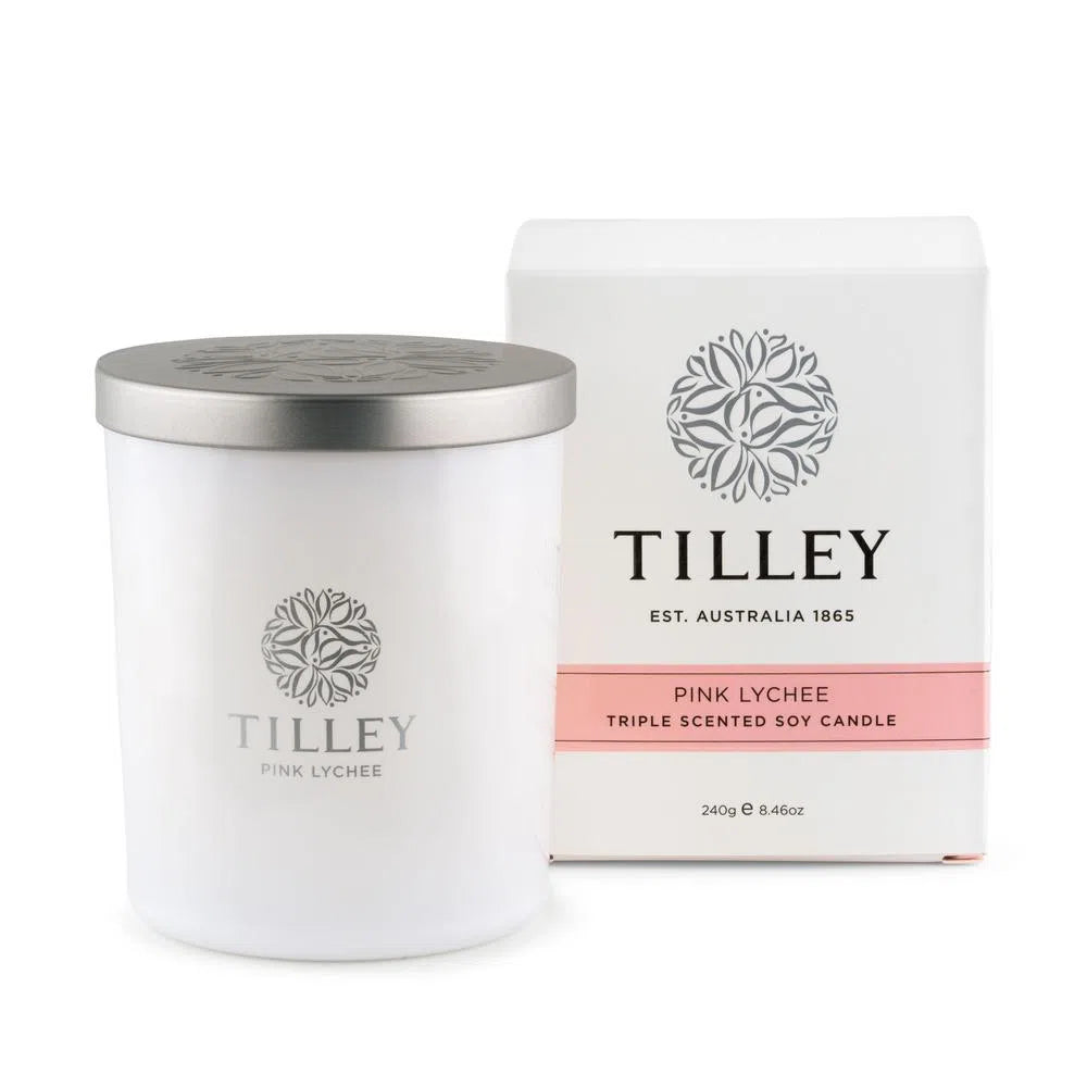 Tilley Australia Soy Candles 240g Pink Lychee-Candles2go