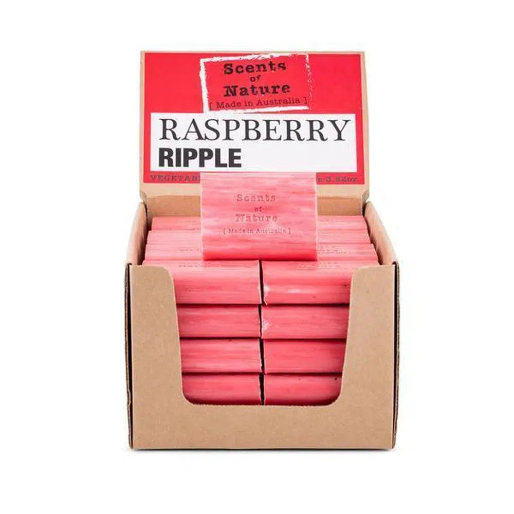 Tilley Soaps Australia Raspberry Ripple Pure Vegetable Soap 100g SoN Bar-Candles2go