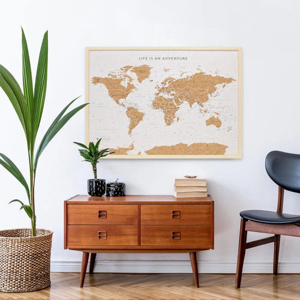 Travel Board Large World Map-Candles2go