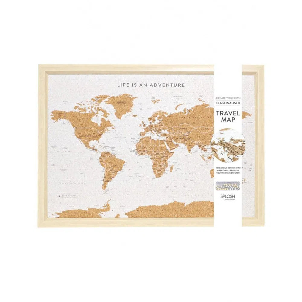 Travel Board Small World Map-Candles2go