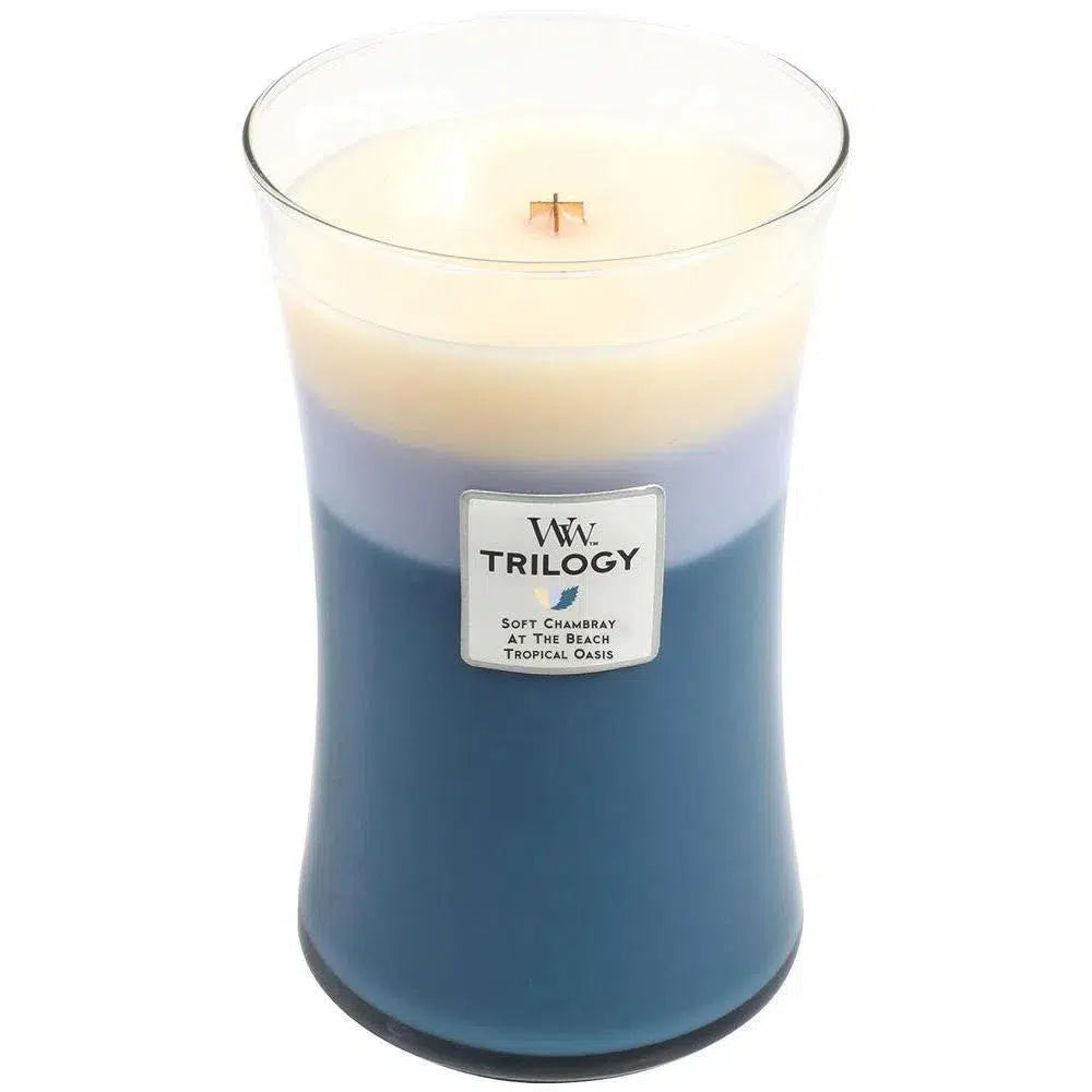Trilogy Candle by Woodwick Candles 609g Beachfront Cottage-Candles2go