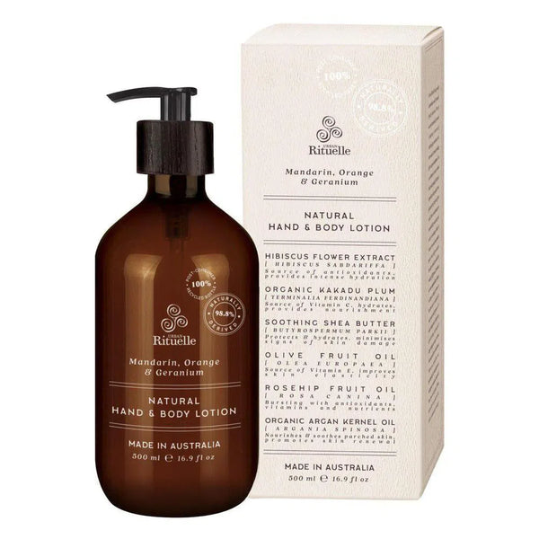 Urban Rituelle Natural Hand & Body Lotion Mandarin, Orange and Geranium-Candles2go