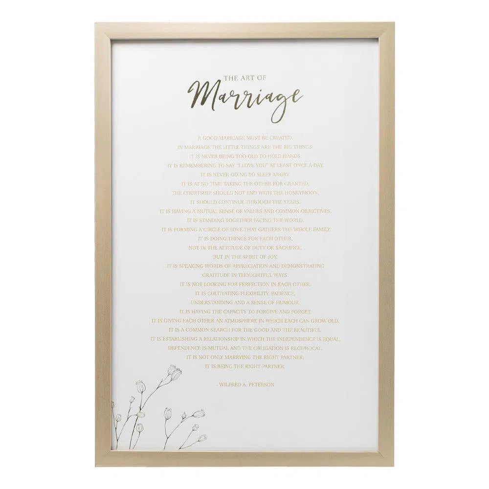 Wedding Marriage 34x52 Framed Print-Candles2go