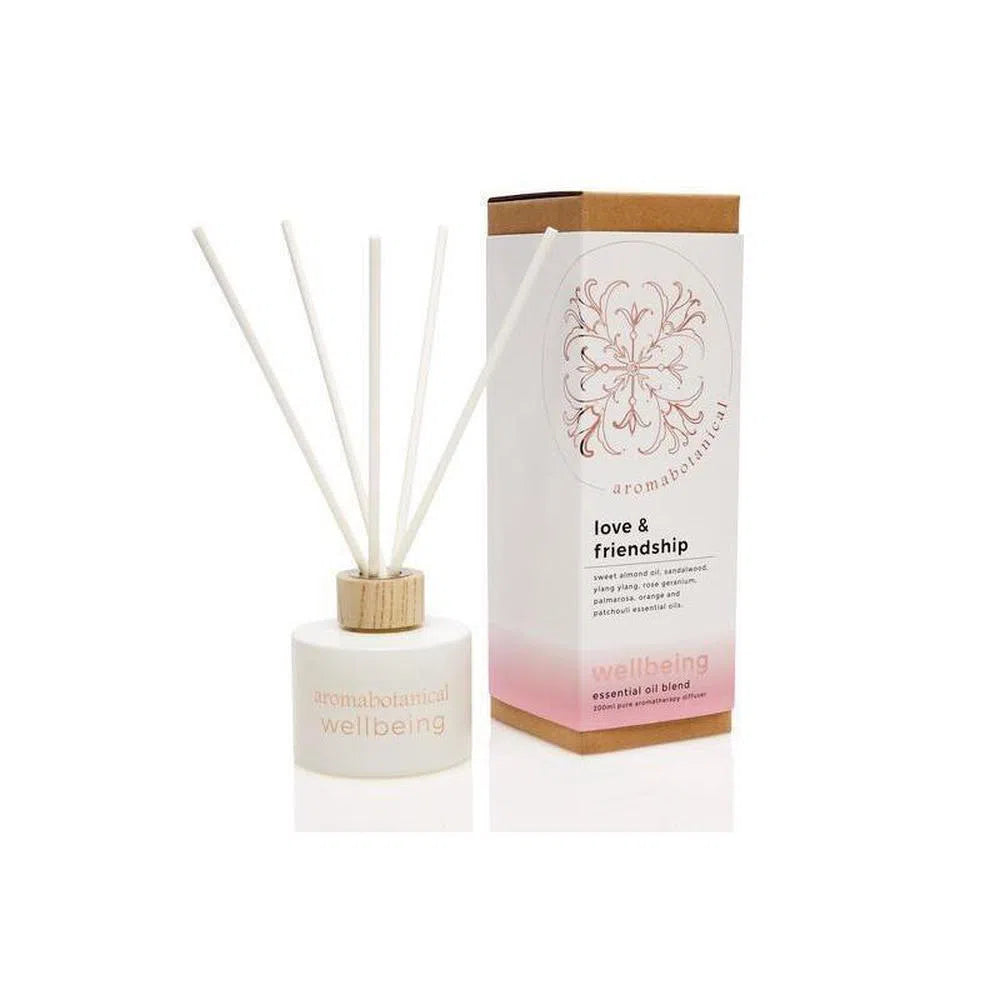 Wellbeing Love and Friendship Reed Diffuser 200ml by Aromabotanical Diffusers-Candles2go