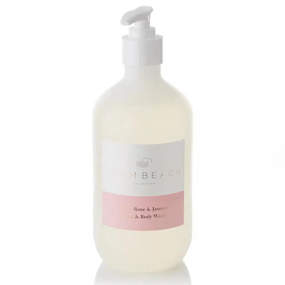 White Rose and Jasmine Hand Body Wash 500ml by Palm Beach-Candles2go