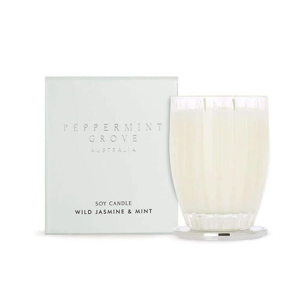 Wild Jasmine and Mint Candle 370g by Peppermint Grove-Candles2go