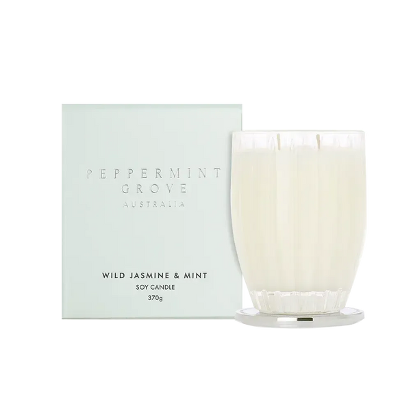 Wild Jasmine and Mint Candle 370g by Peppermint Grove-Candles2go