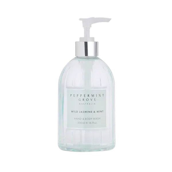 Wild Jasmine and Mint Hand & Body Wash 500ml Peppermint Grove-Candles2go