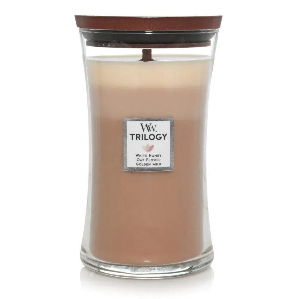 WoodWick Golden Treats Trilogy Large 609.5g candle-Candles2go