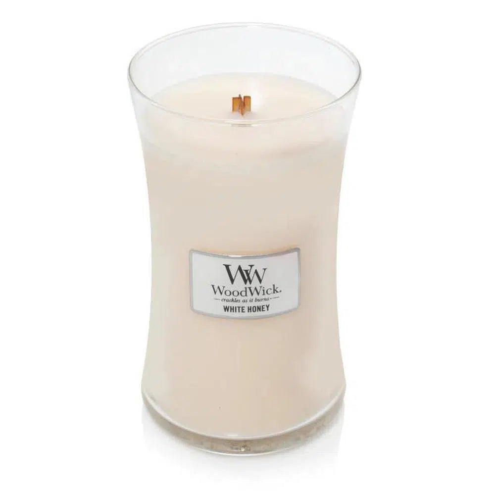 Woodwick Candles Large Candle 609g White Honey-Candles2go