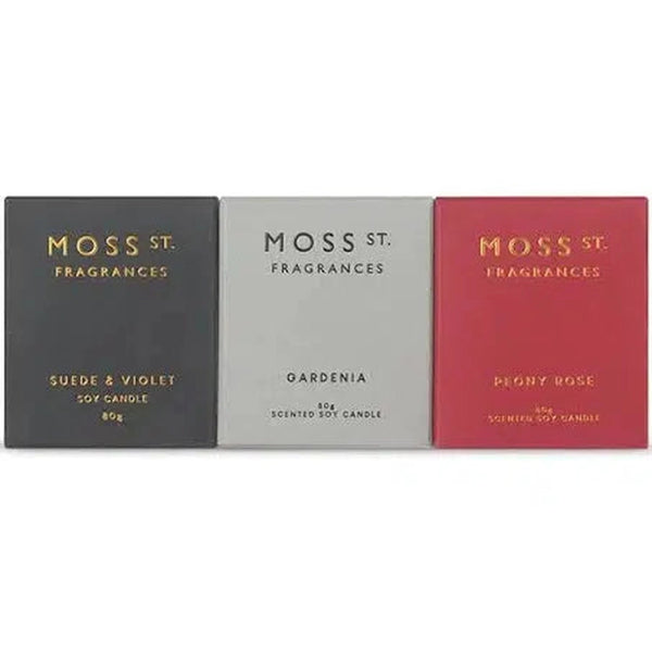 Botanical Collection Moss Street Mini Candle Trio 80g Limited Edition-Candles2go
